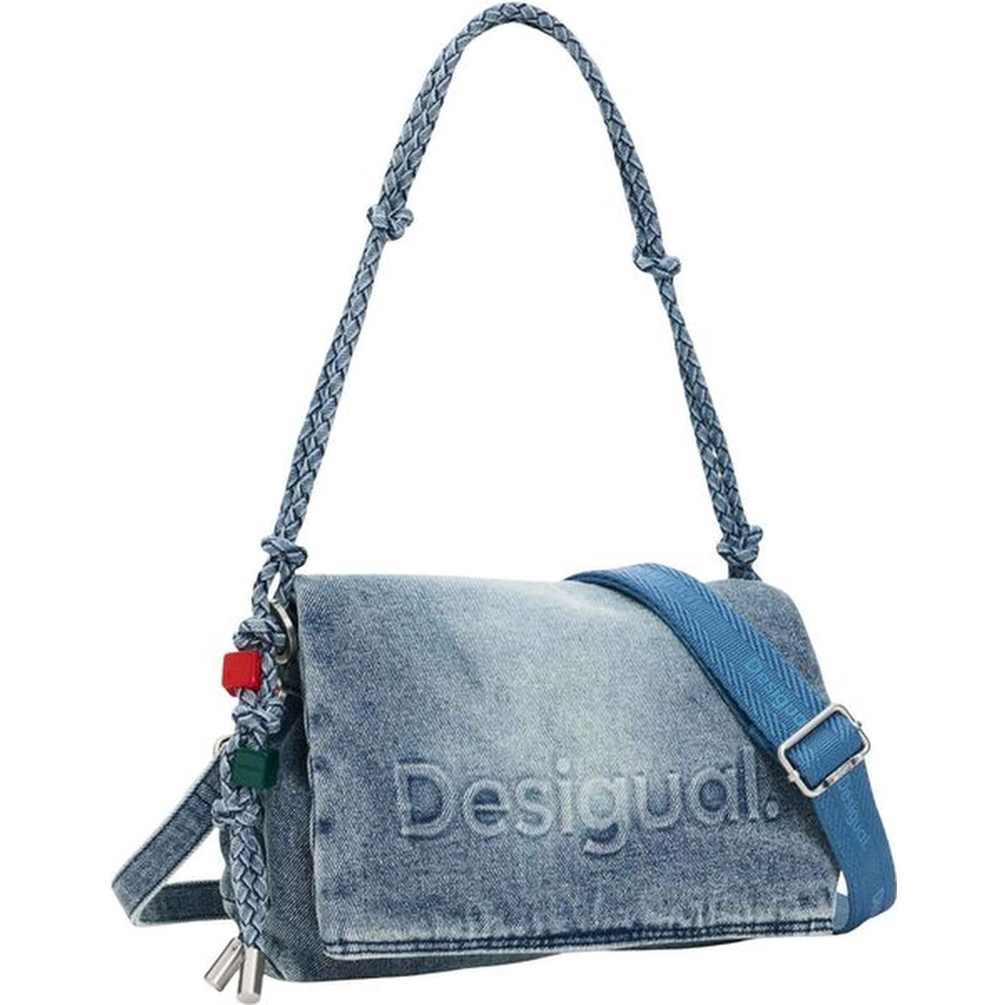 Blue Polyester Handbag