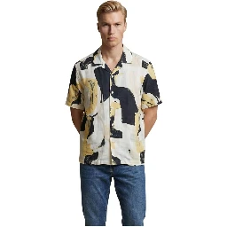 Multicolor Viscose Shortsleeve Shirt
