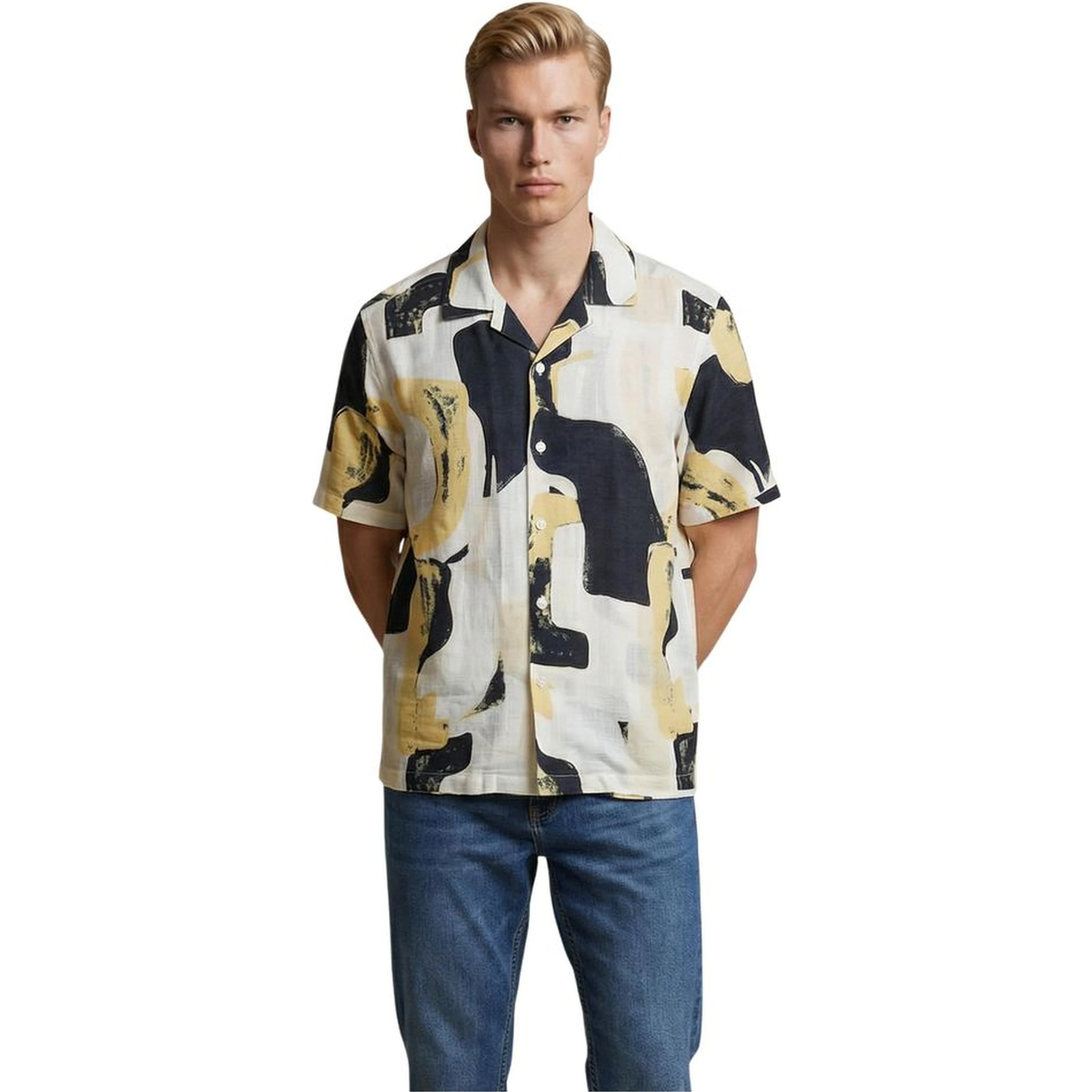 Multicolor Viscose Shortsleeve Shirt