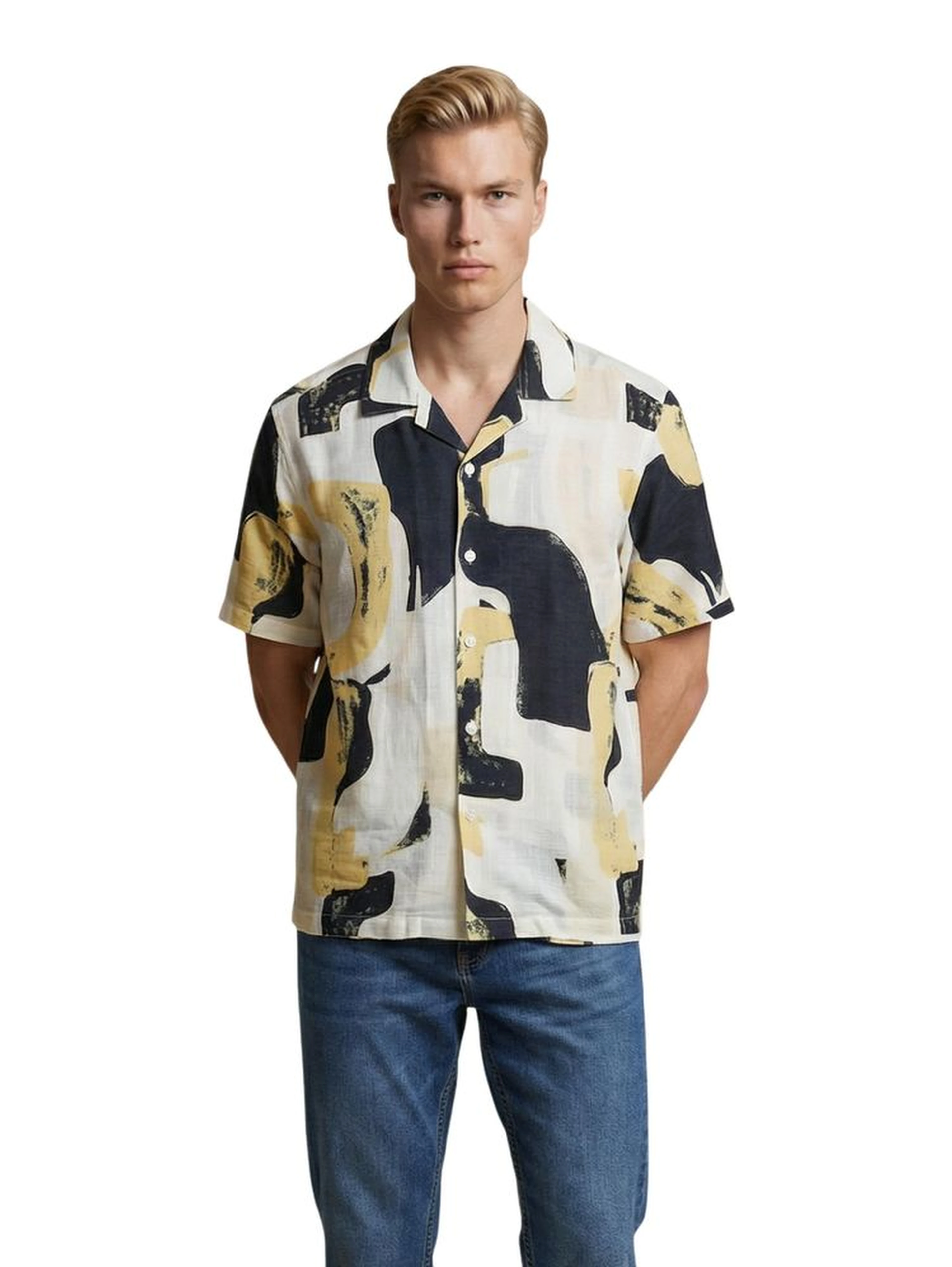 Multicolor Viscose Shortsleeve Shirt