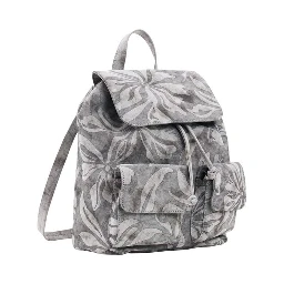 Gray Cotton Backpack