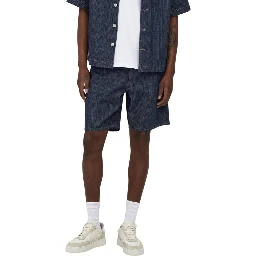 Blue Cotton Bermuda Shorts