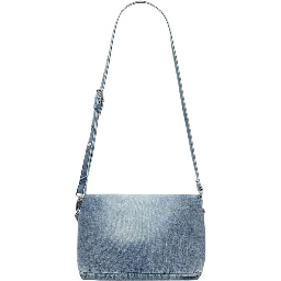 Blue Polyester Handbag