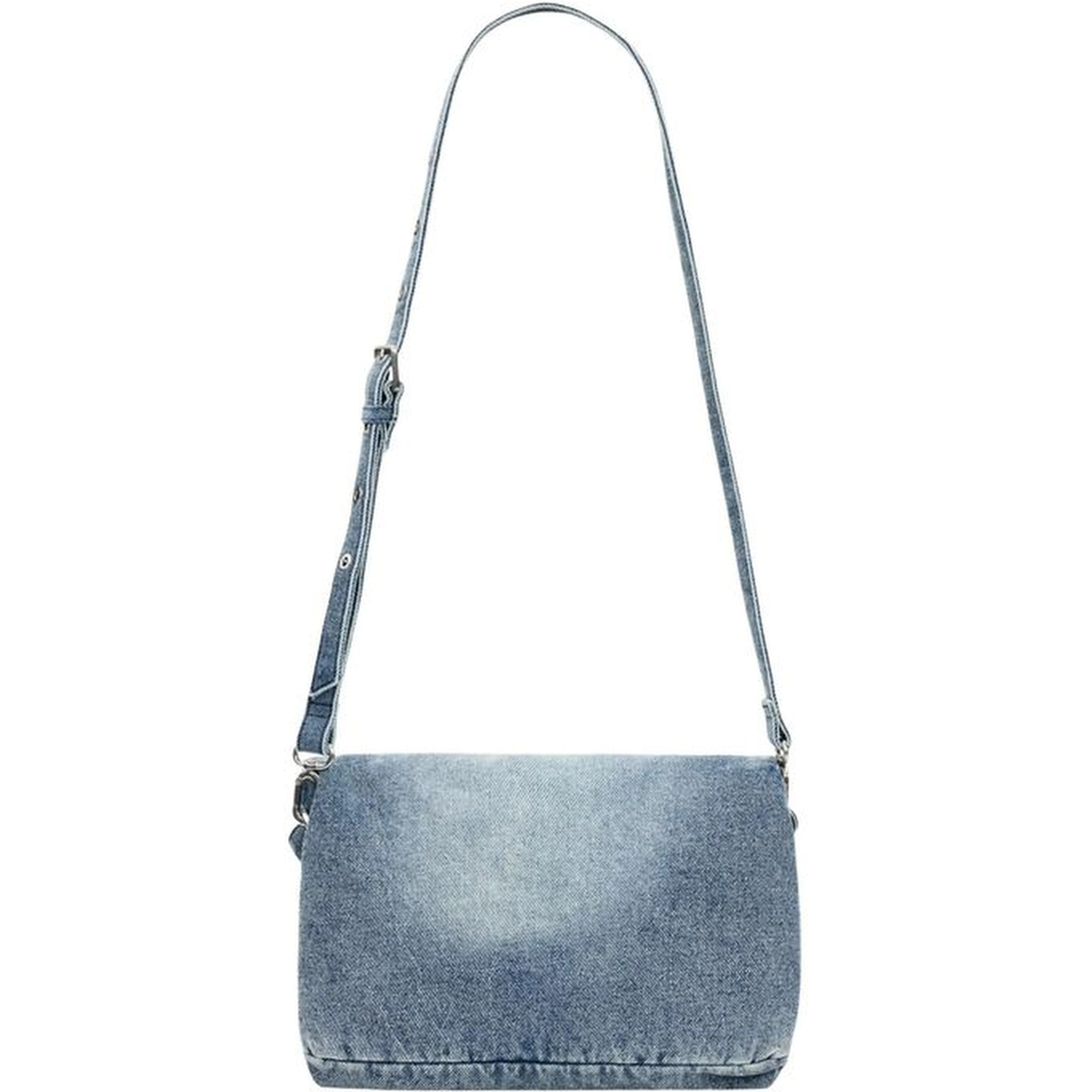 Blue Polyester Handbag