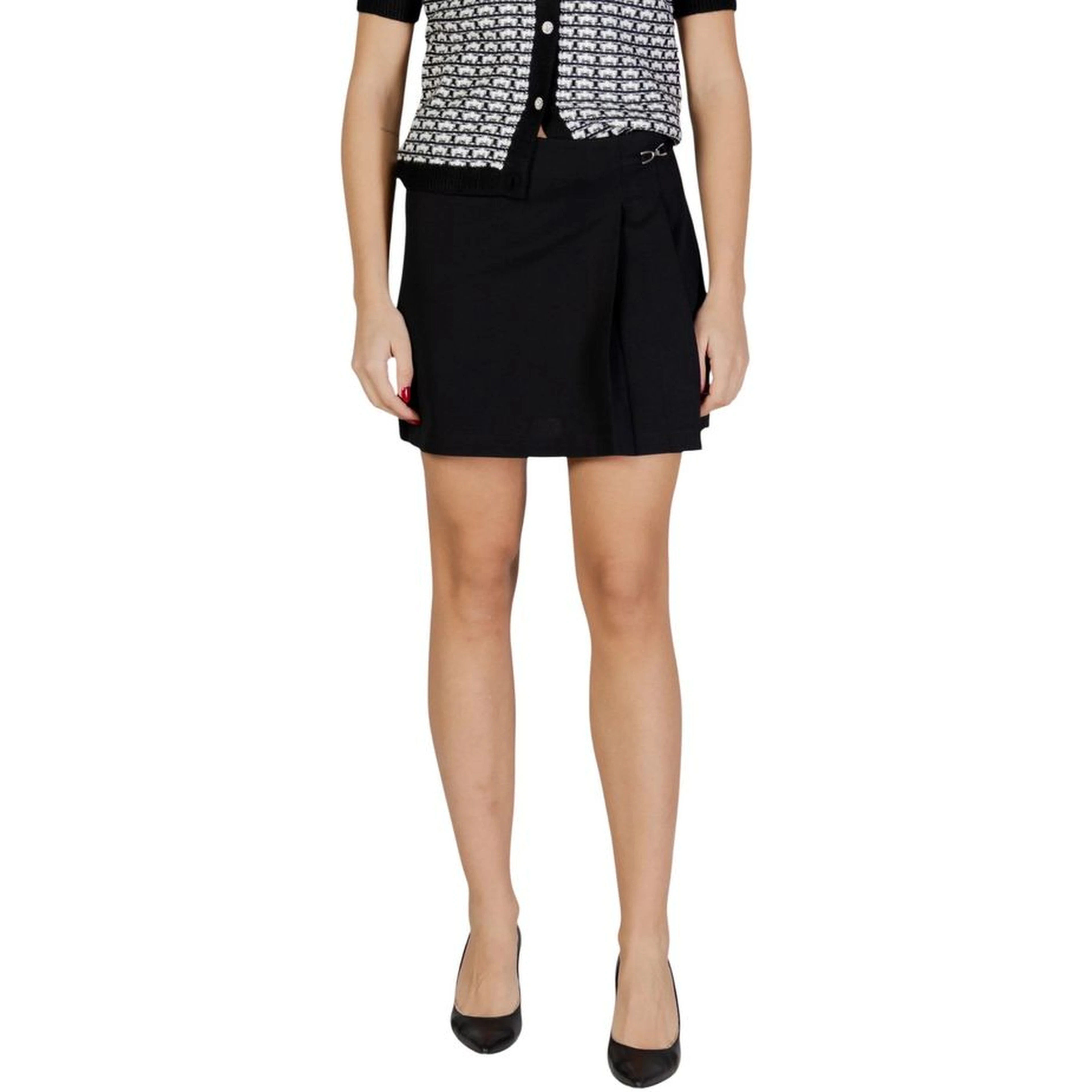 Black Recycled Polyester Mini Skirt