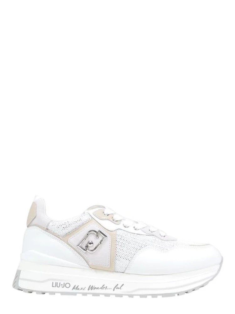 White Polyethylene Chunky Sneakers