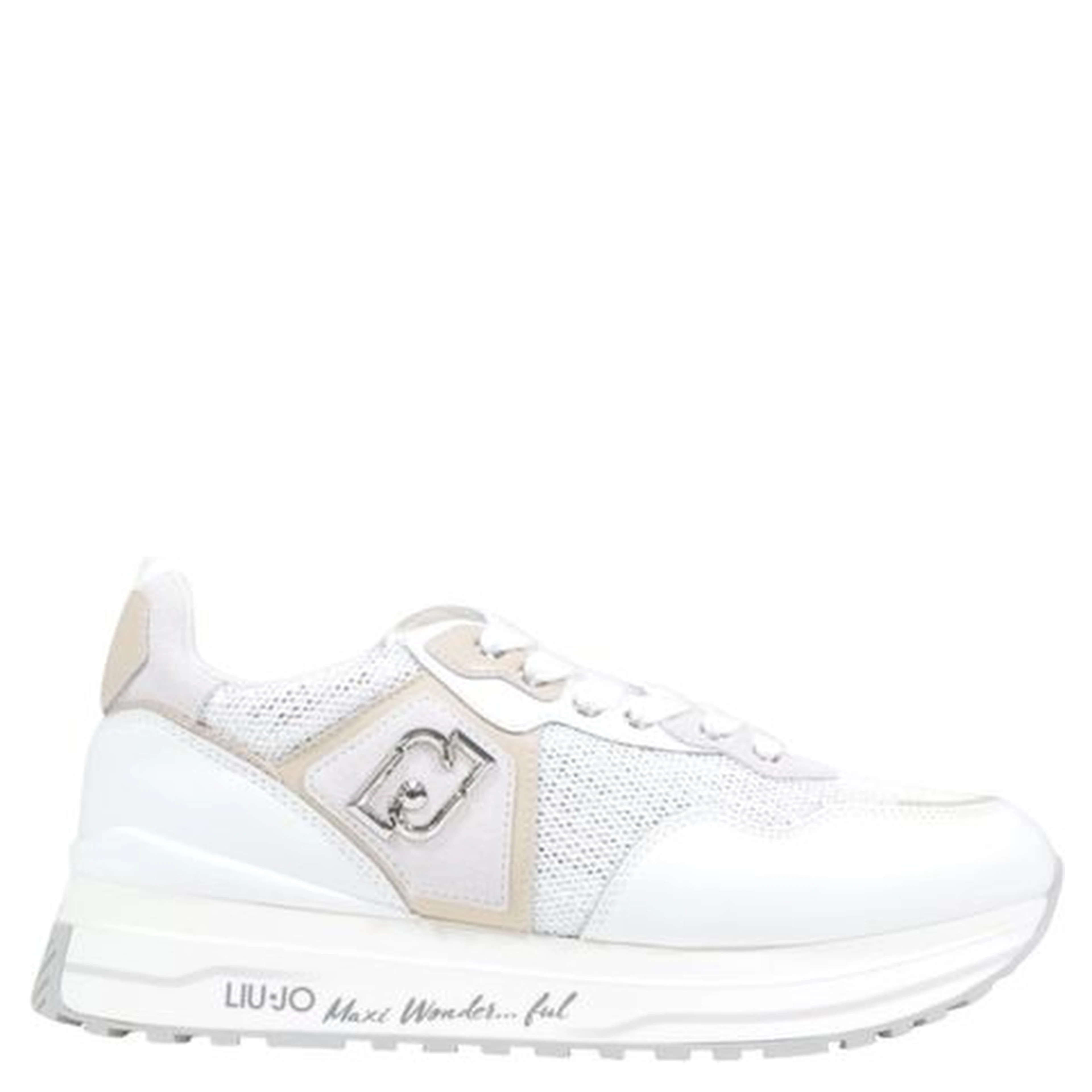White Polyethylene Chunky Sneakers
