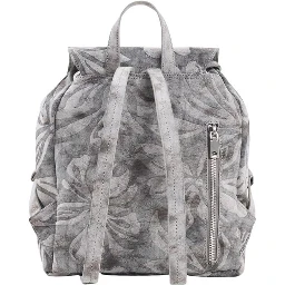 Gray Cotton Backpack