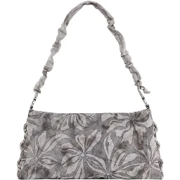 Gray Cotton Handbag