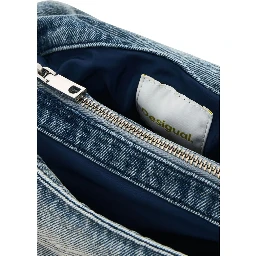 Blue Polyester Handbag