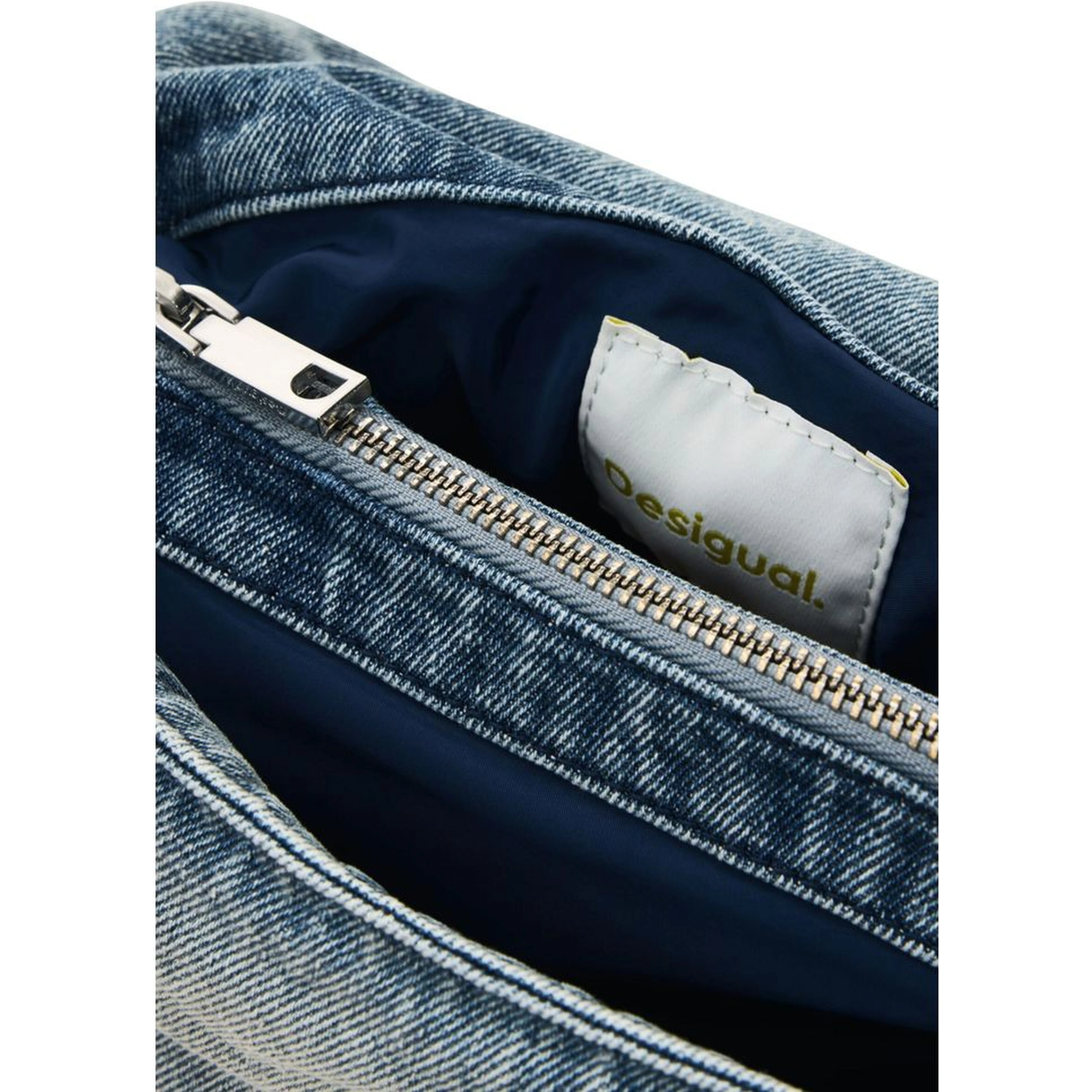 Blue Polyester Handbag