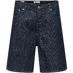 Blue Cotton Bermuda Shorts