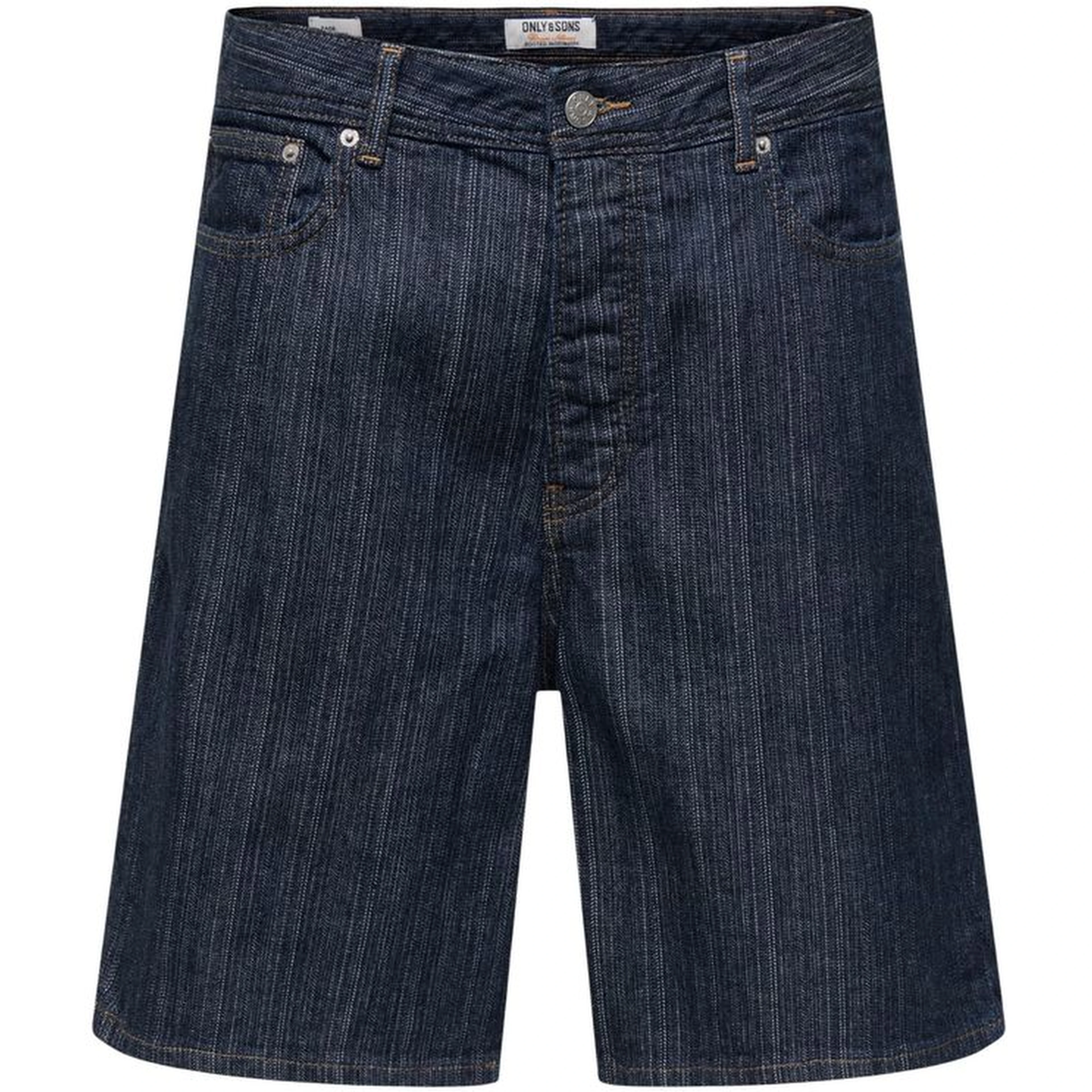 Blue Cotton Bermuda Shorts
