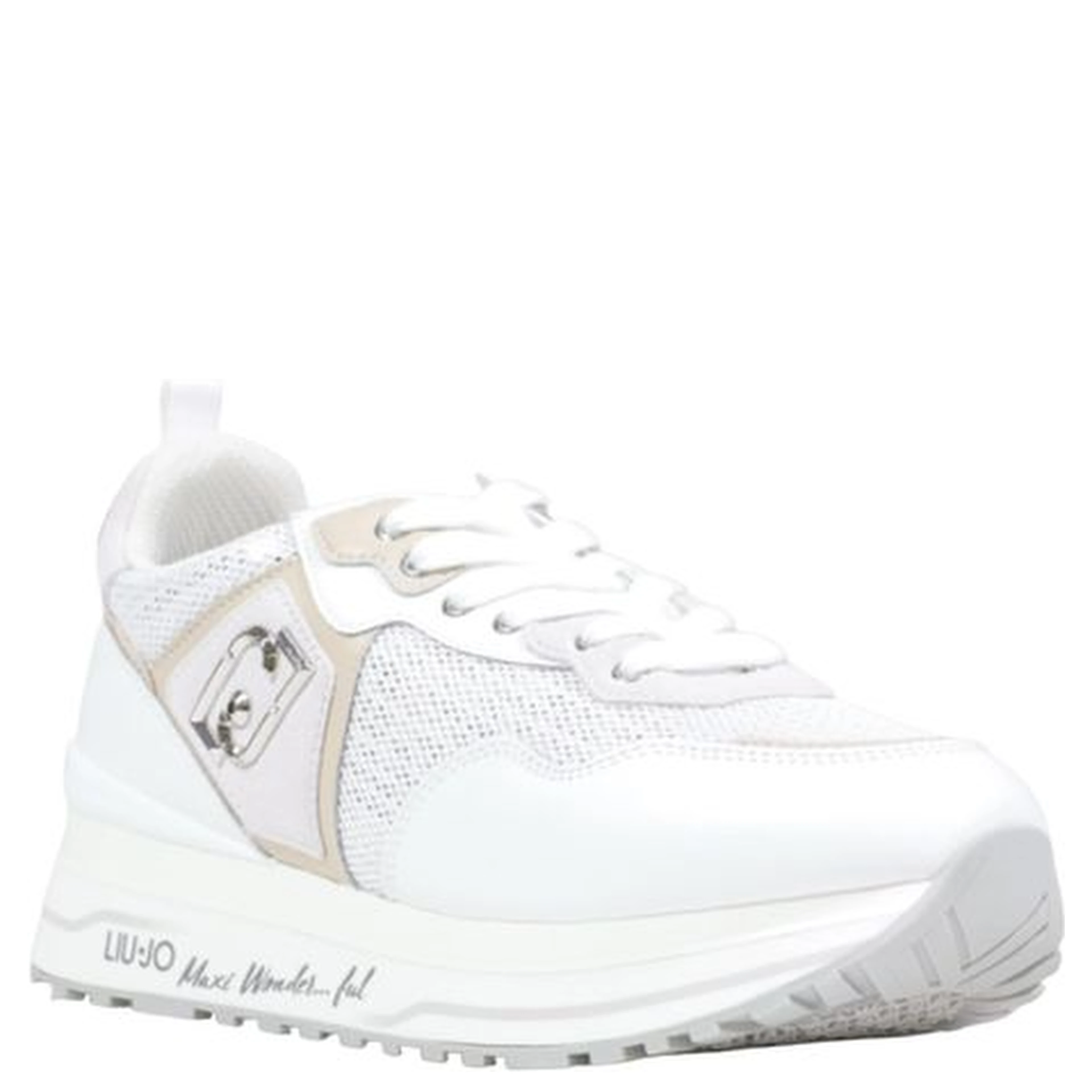 White Polyethylene Chunky Sneakers