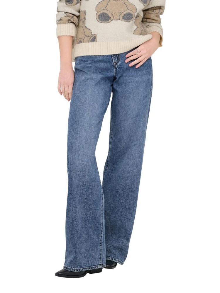 Blue Cotton Relaxed Fit Jeans