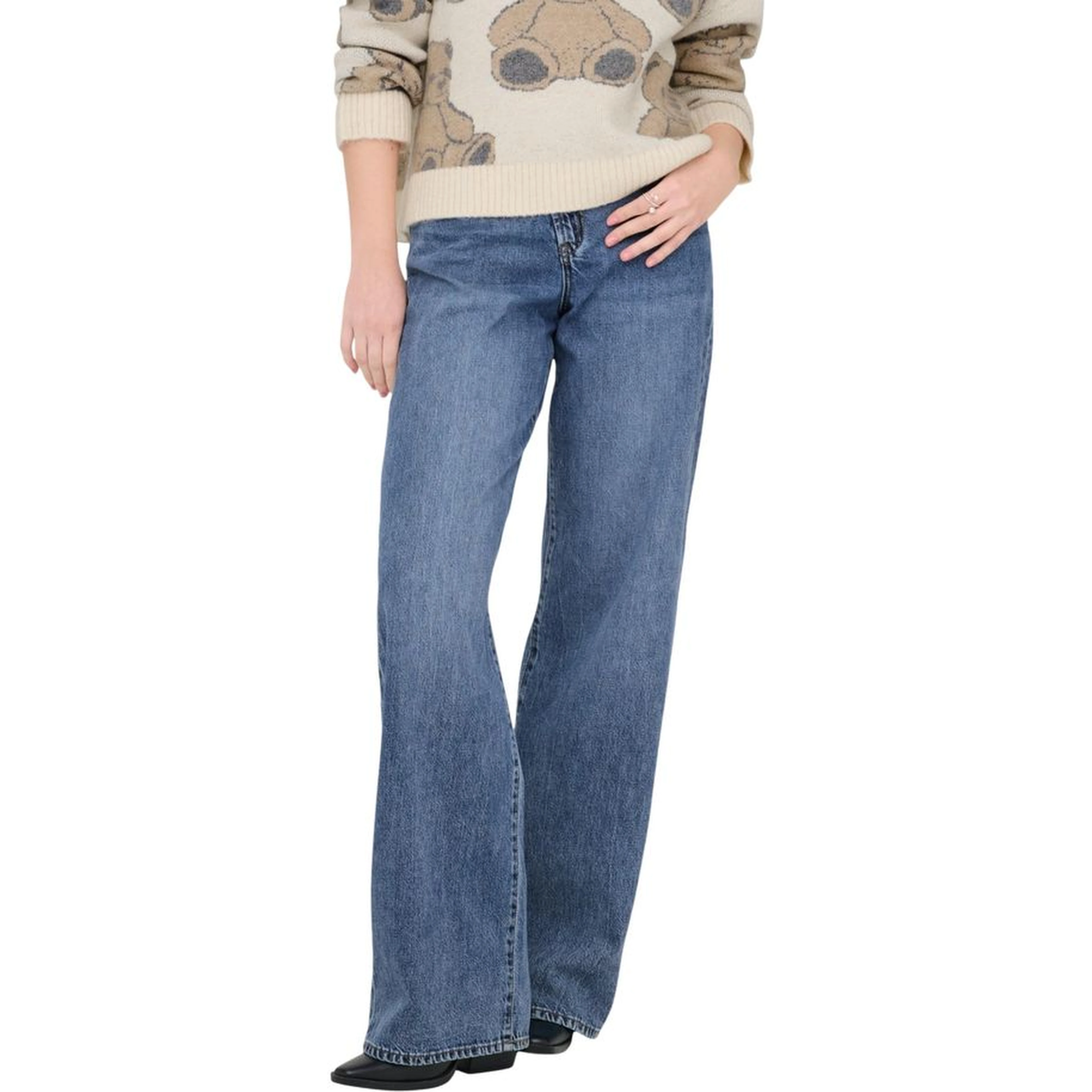Blue Cotton Relaxed Fit Jeans