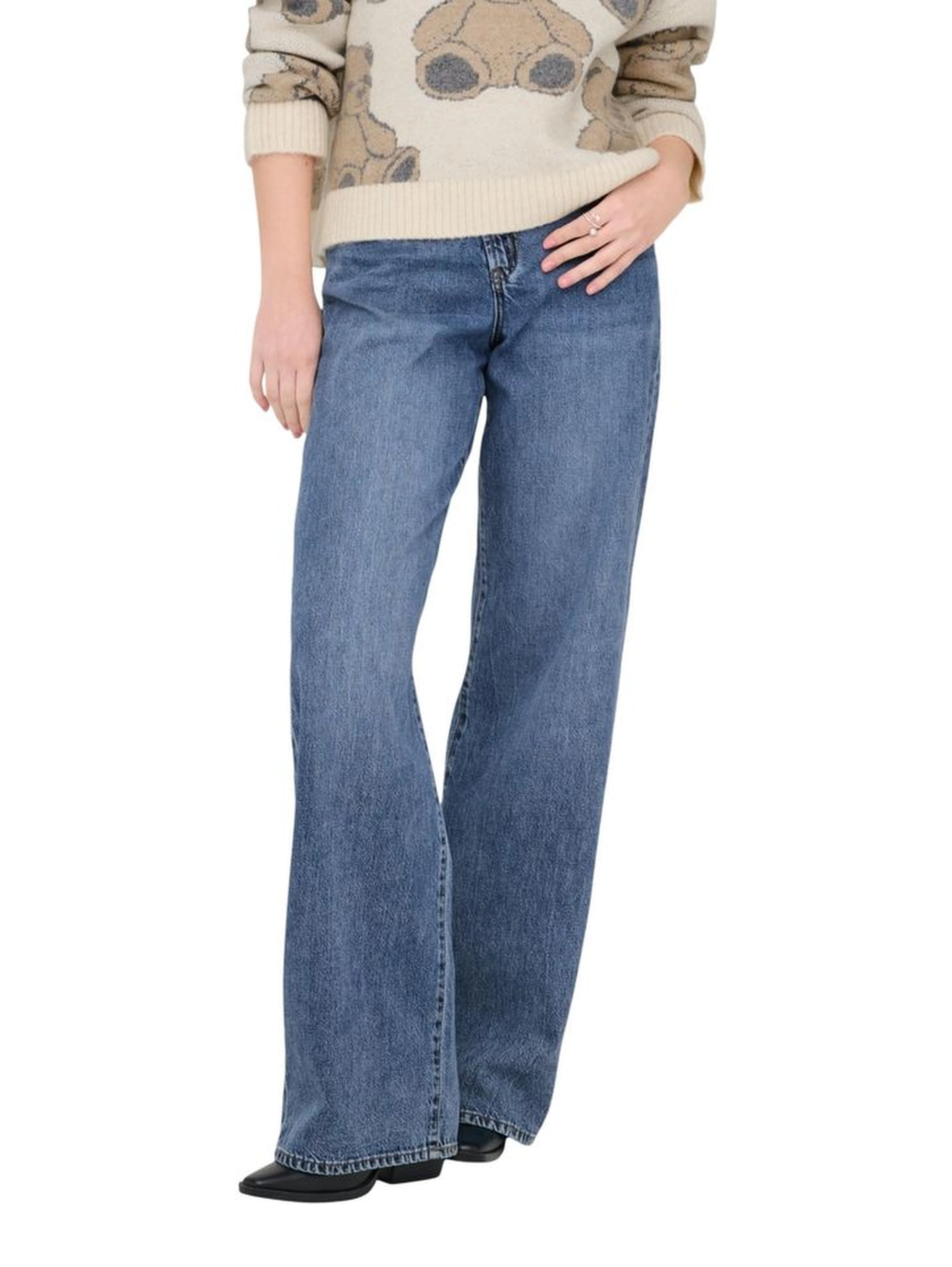 Blue Cotton Relaxed Fit Jeans