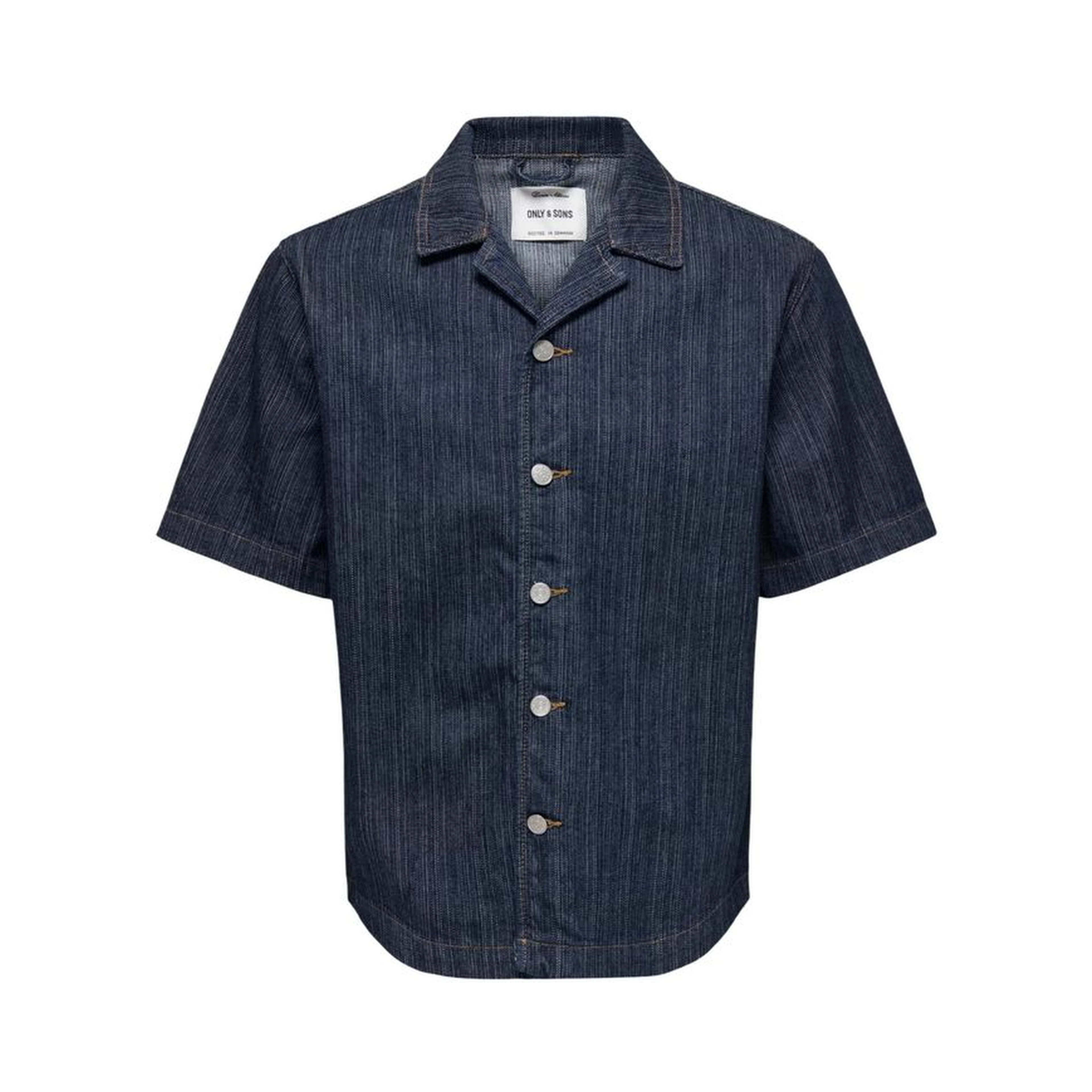 Blue Cotton Shortsleeve Shirt