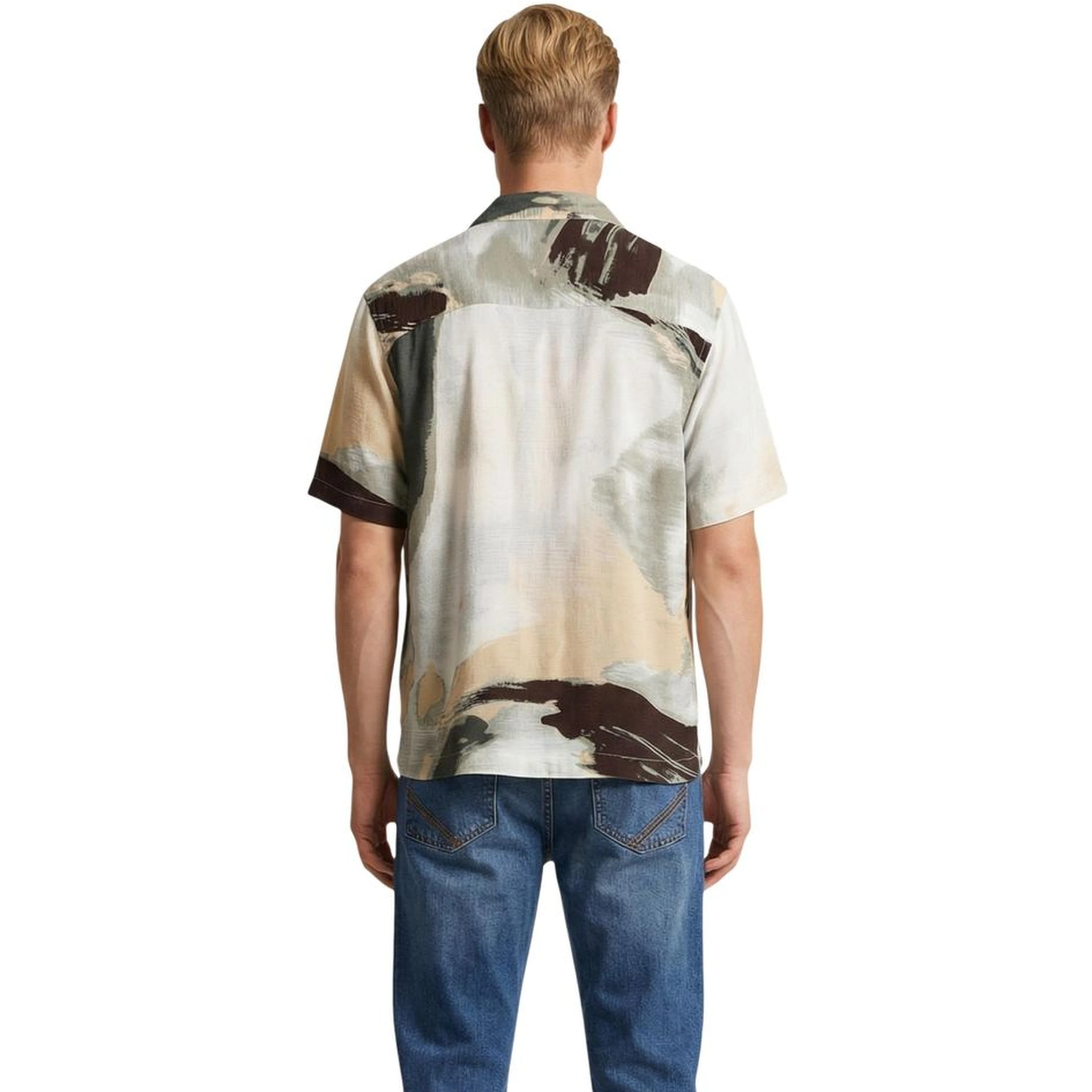 Bicolor Viscose Shortsleeve Shirt