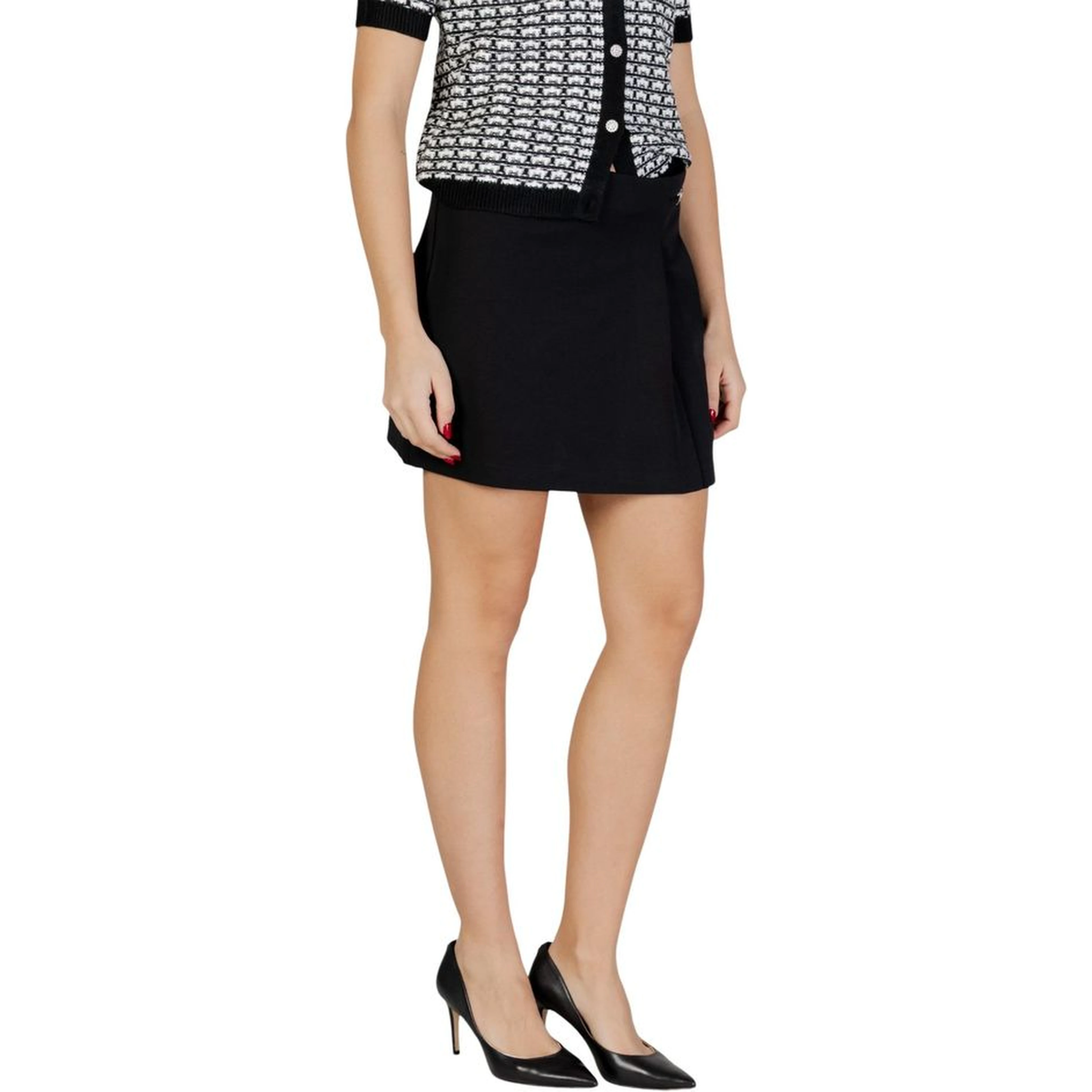 Black Recycled Polyester Mini Skirt