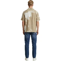 Beige Viscose Shortsleeve Shirt