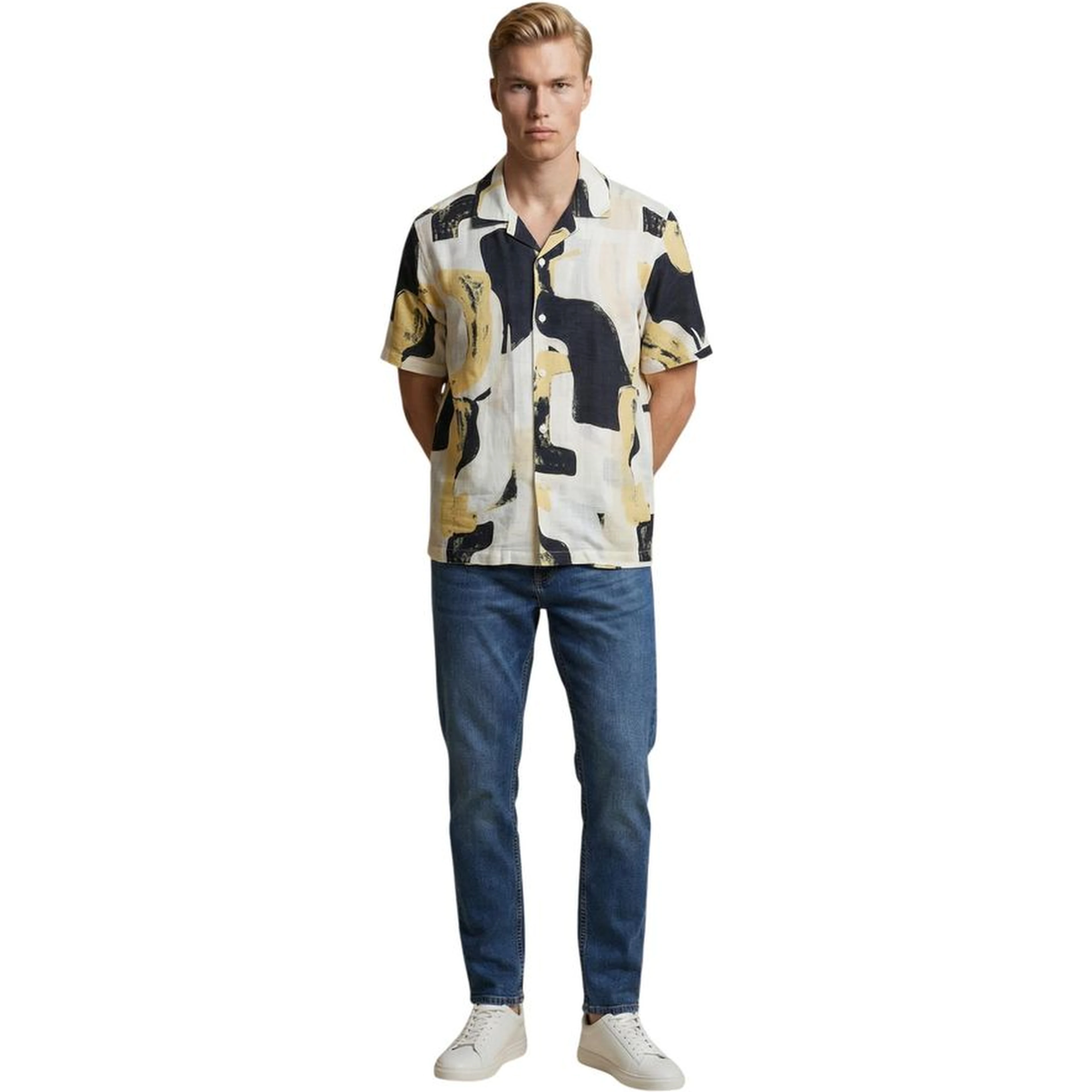 Multicolor Viscose Shortsleeve Shirt