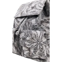Gray Cotton Backpack