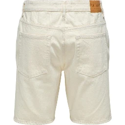 Beige Cotton Bermuda Shorts