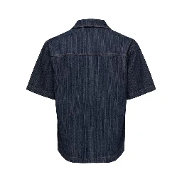 Blue Cotton Shortsleeve Shirt