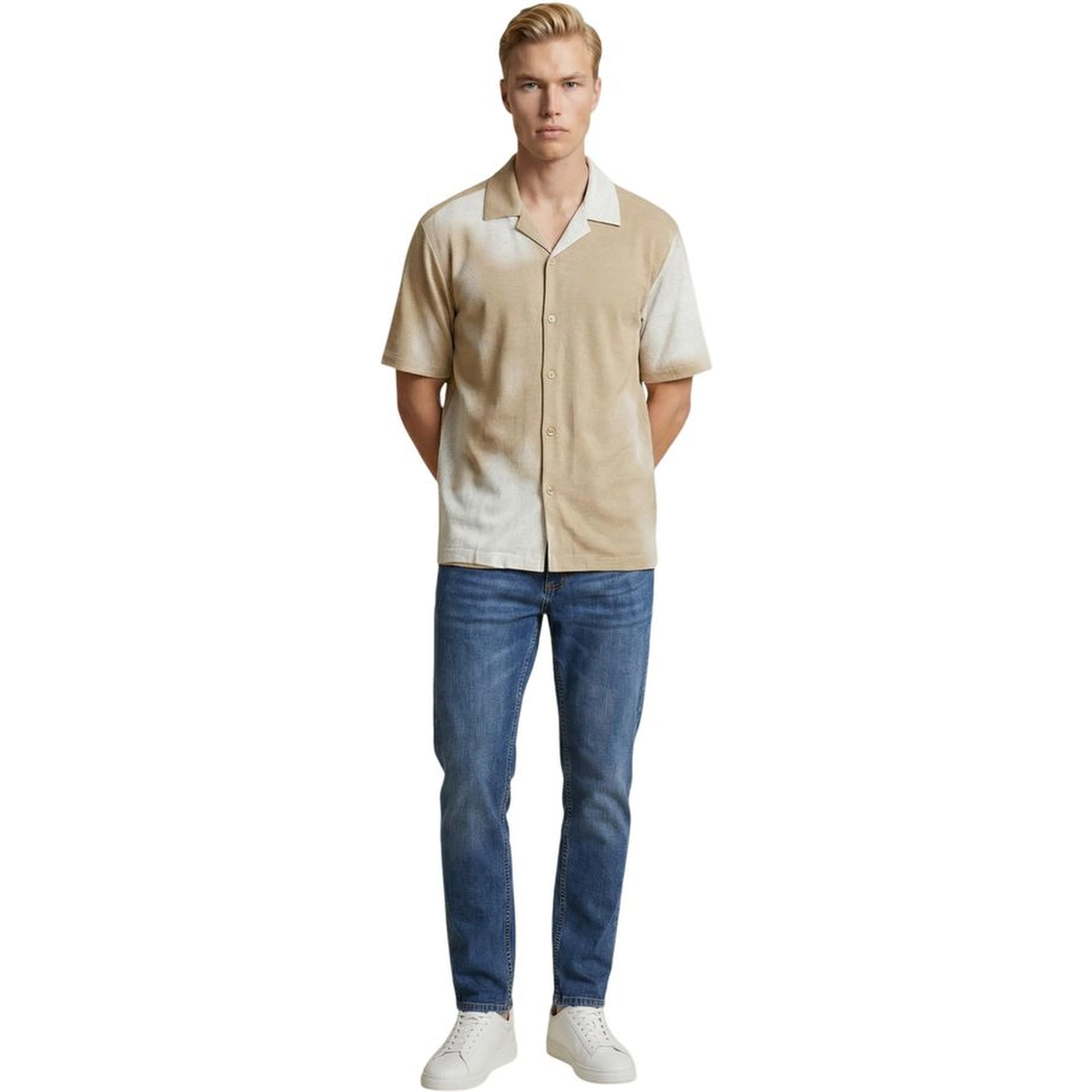 Beige Viscose Shortsleeve Shirt