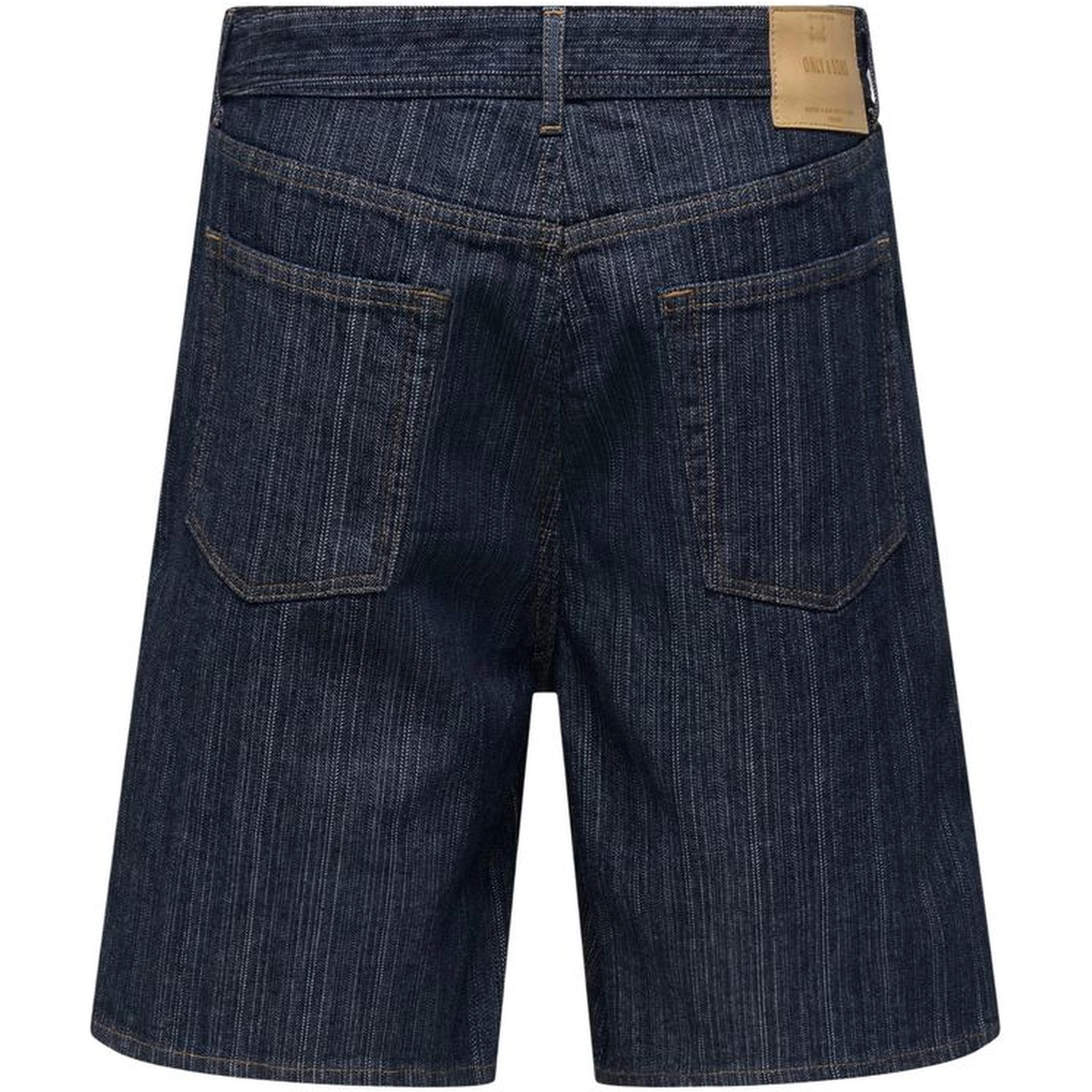 Blue Cotton Bermuda Shorts