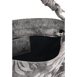 Gray Cotton Handbag