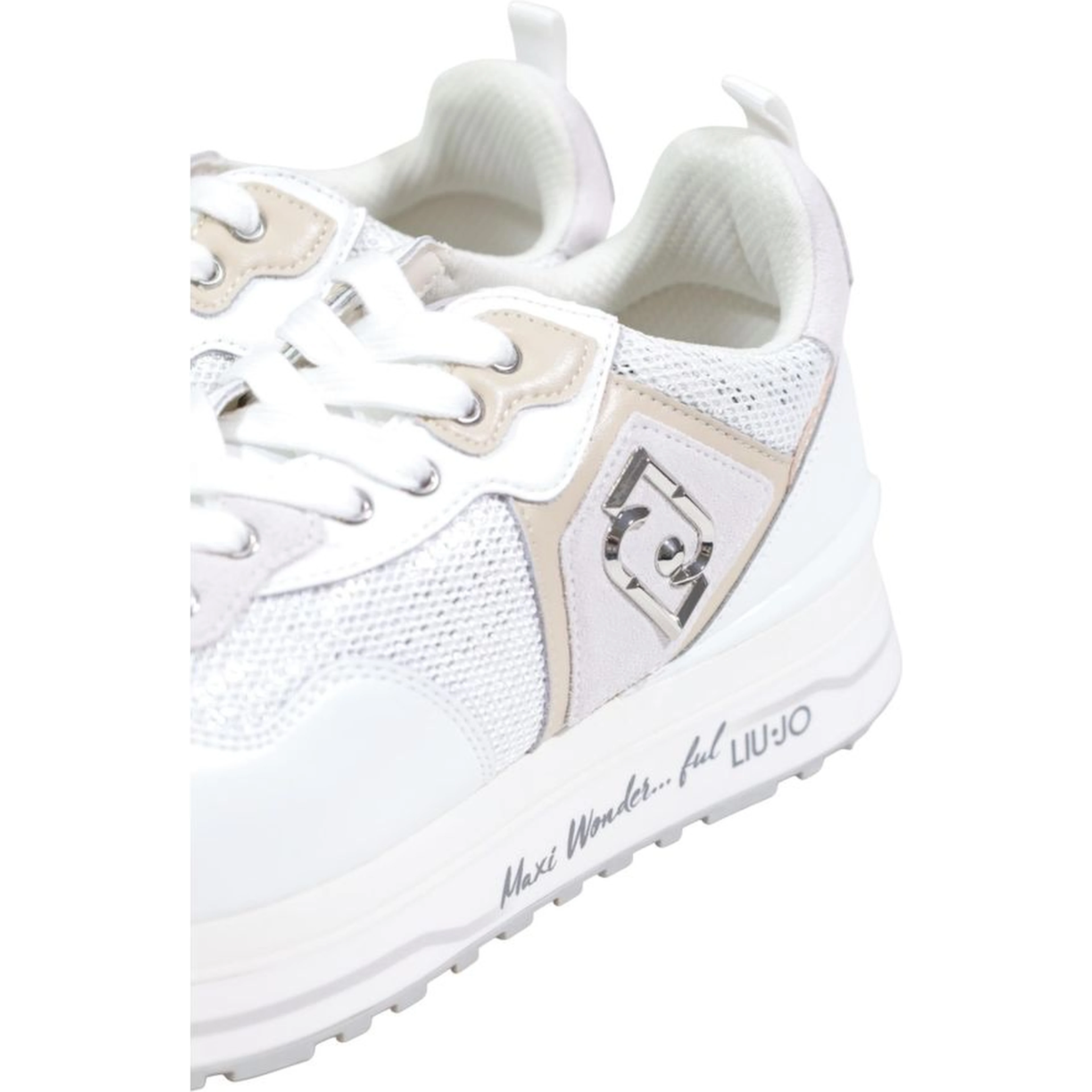 White Polyethylene Chunky Sneakers