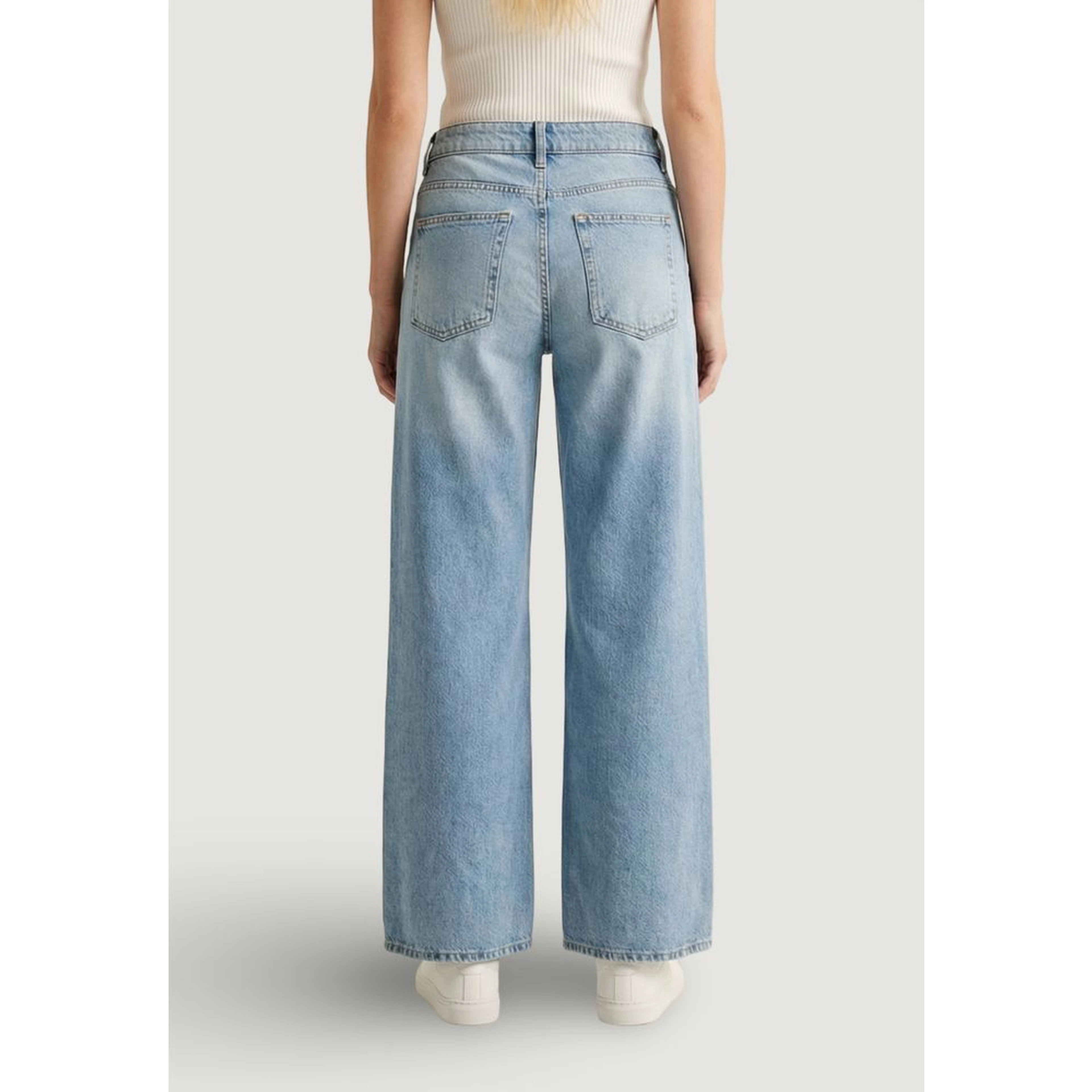 Light Blue Cotton Mom Jeans