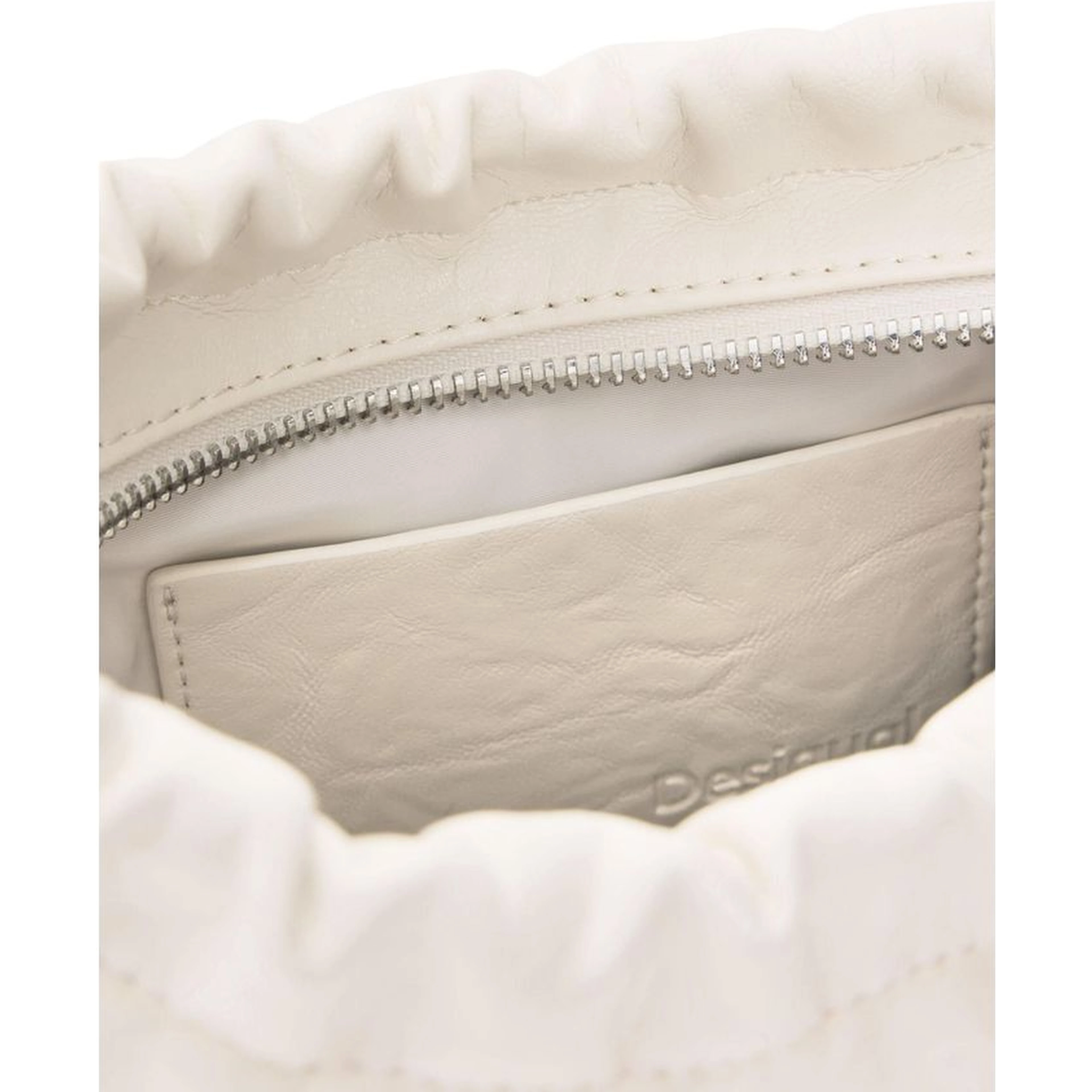 Beige Polyester Handbag