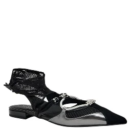Black Leather Ballet Flats
