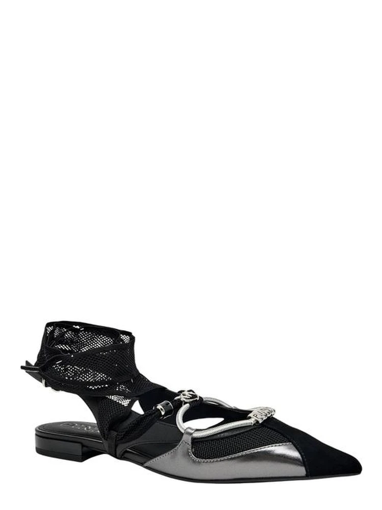 Black Leather Ballet Flats