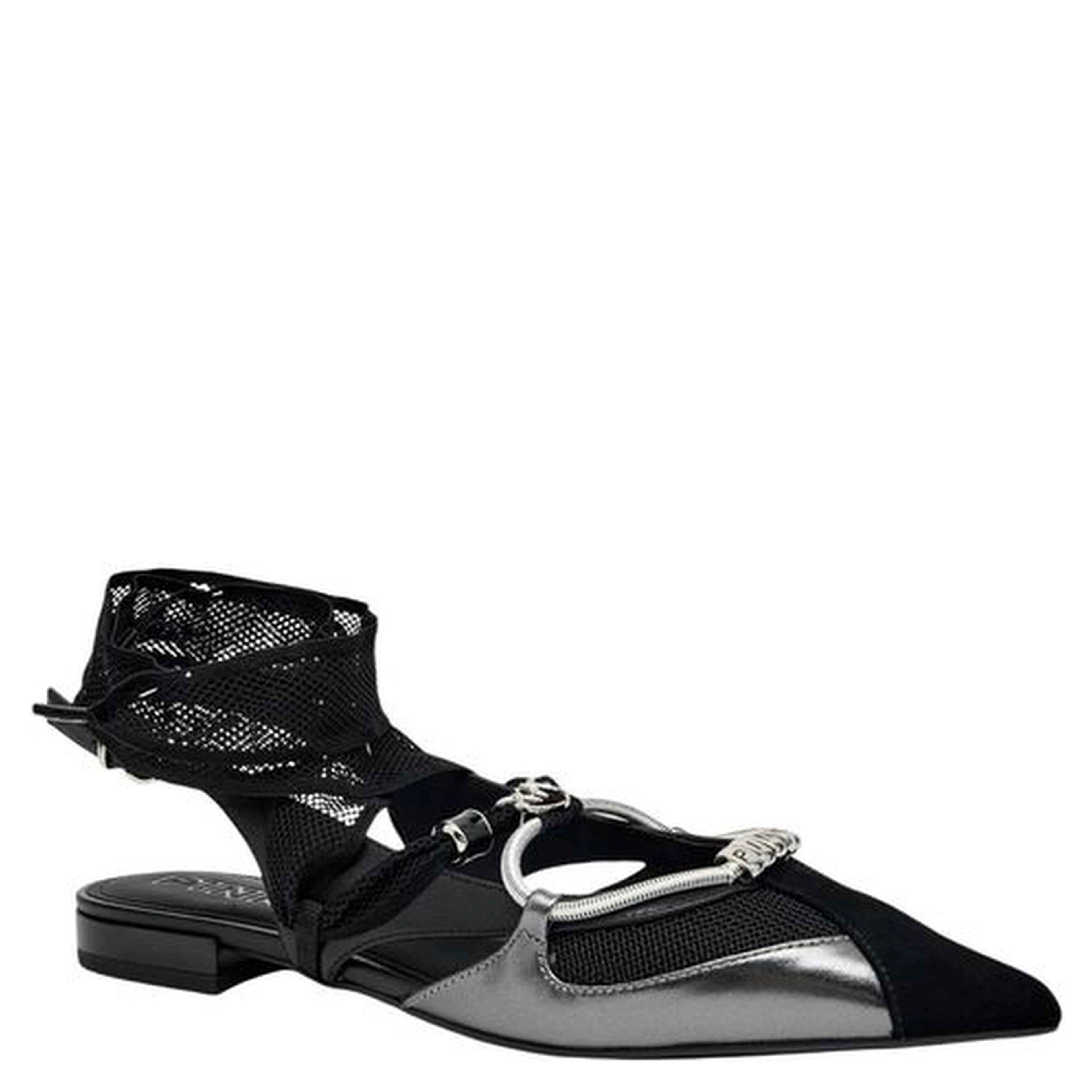 Black Leather Ballet Flats