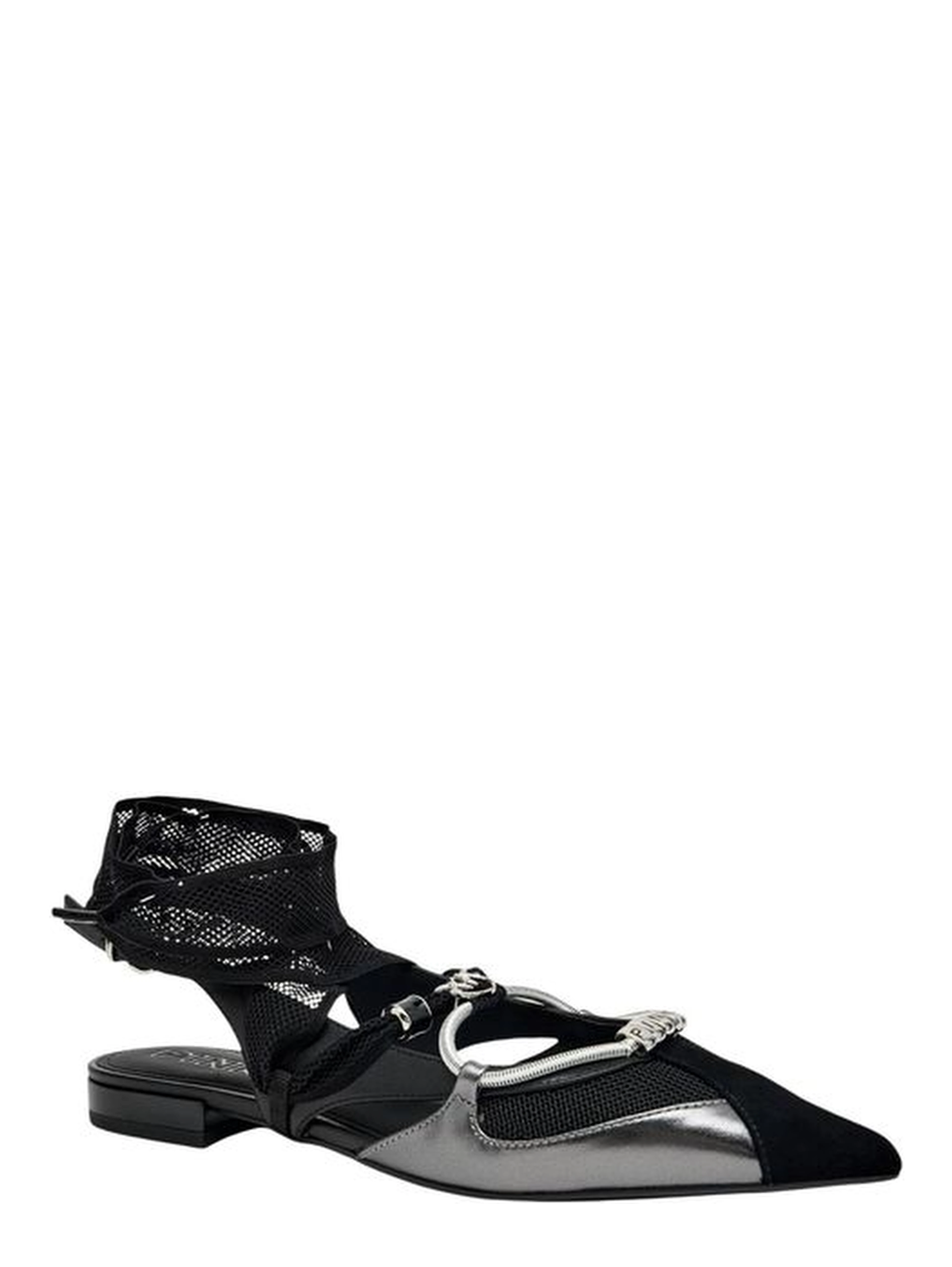 Black Leather Ballet Flats