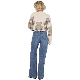 Blue Cotton Relaxed Fit Jeans
