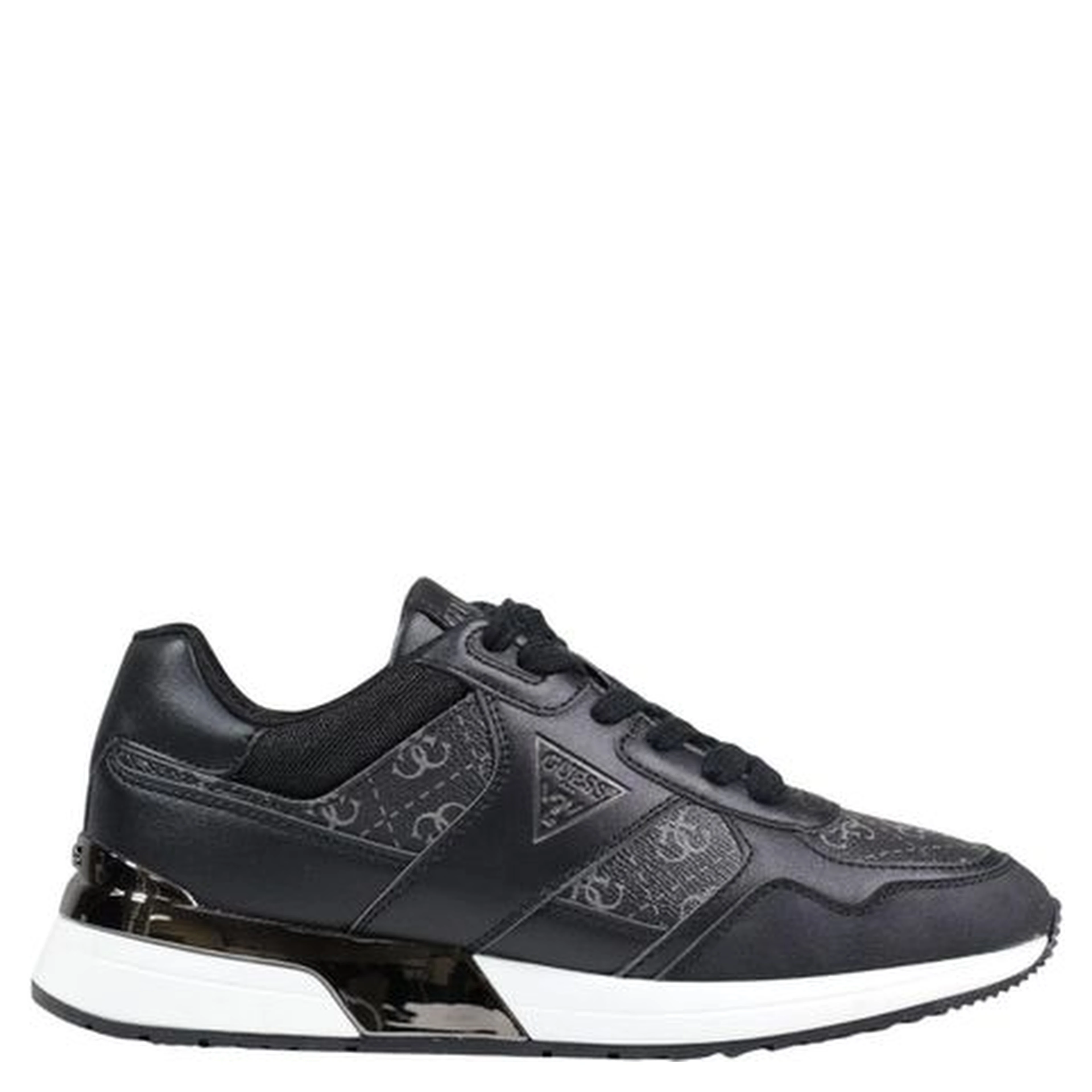 Gray Leather Athletic Sneakers
