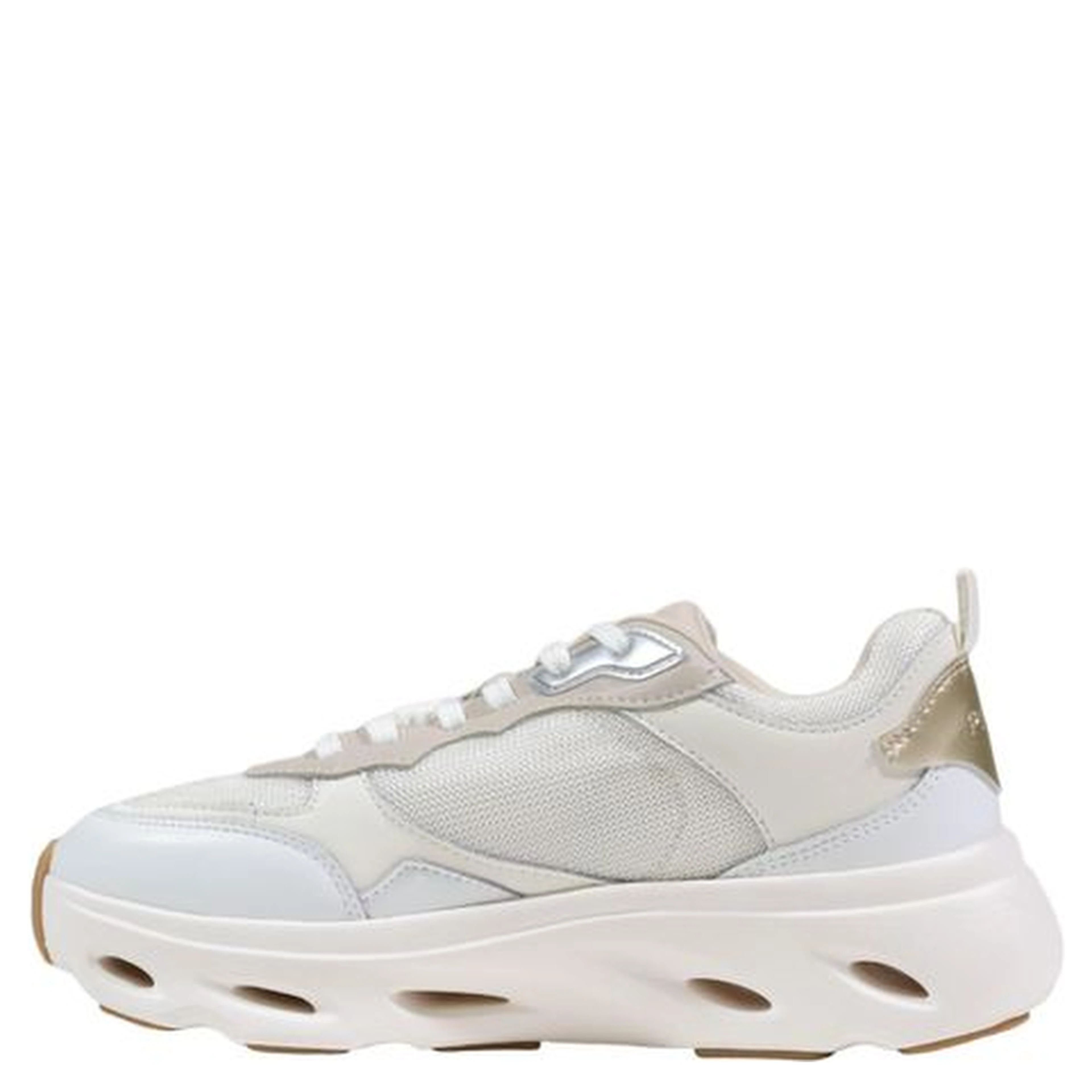 White Leather Chunky Sneakers