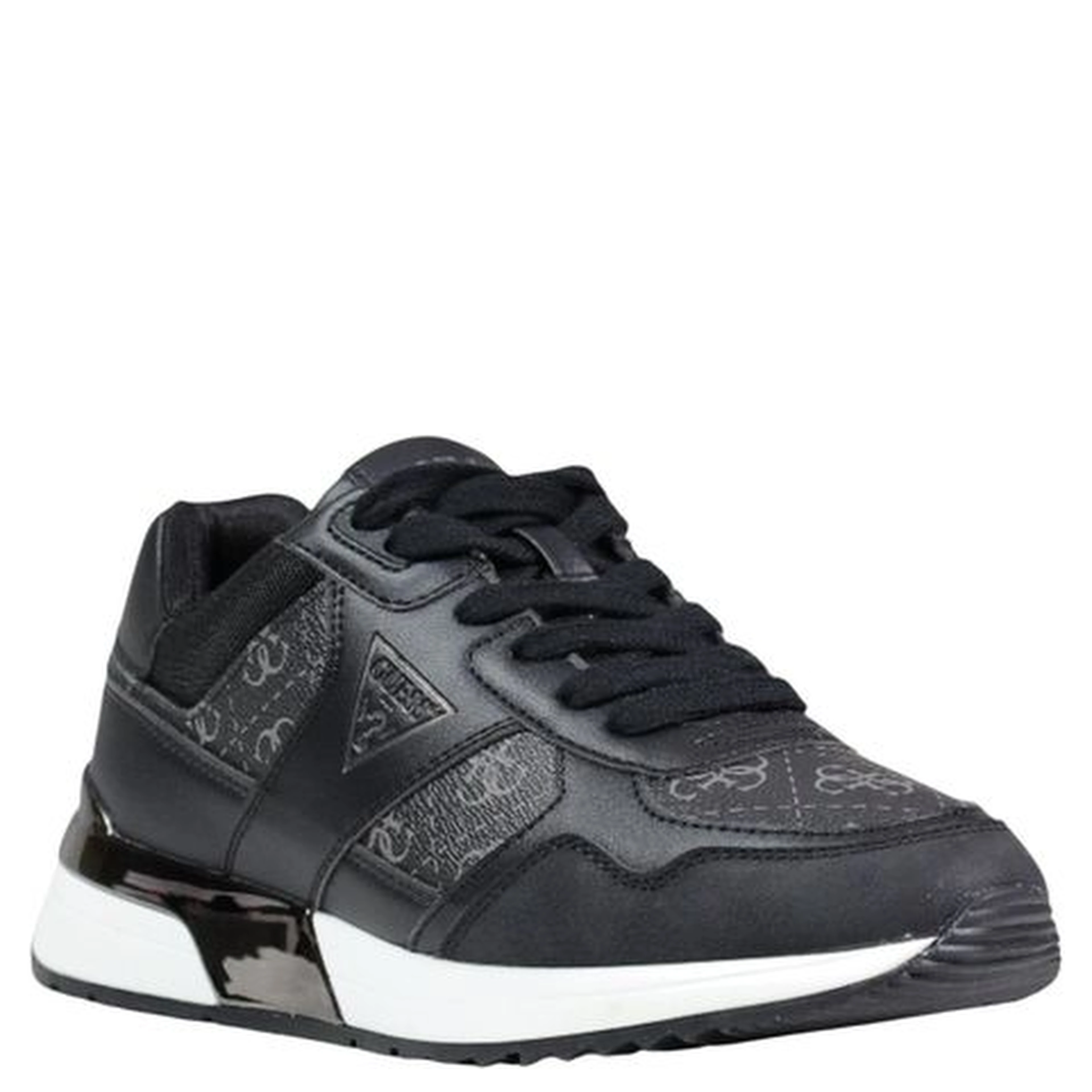 Gray Leather Athletic Sneakers