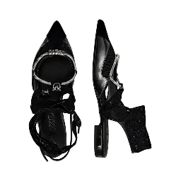 Black Leather Ballet Flats