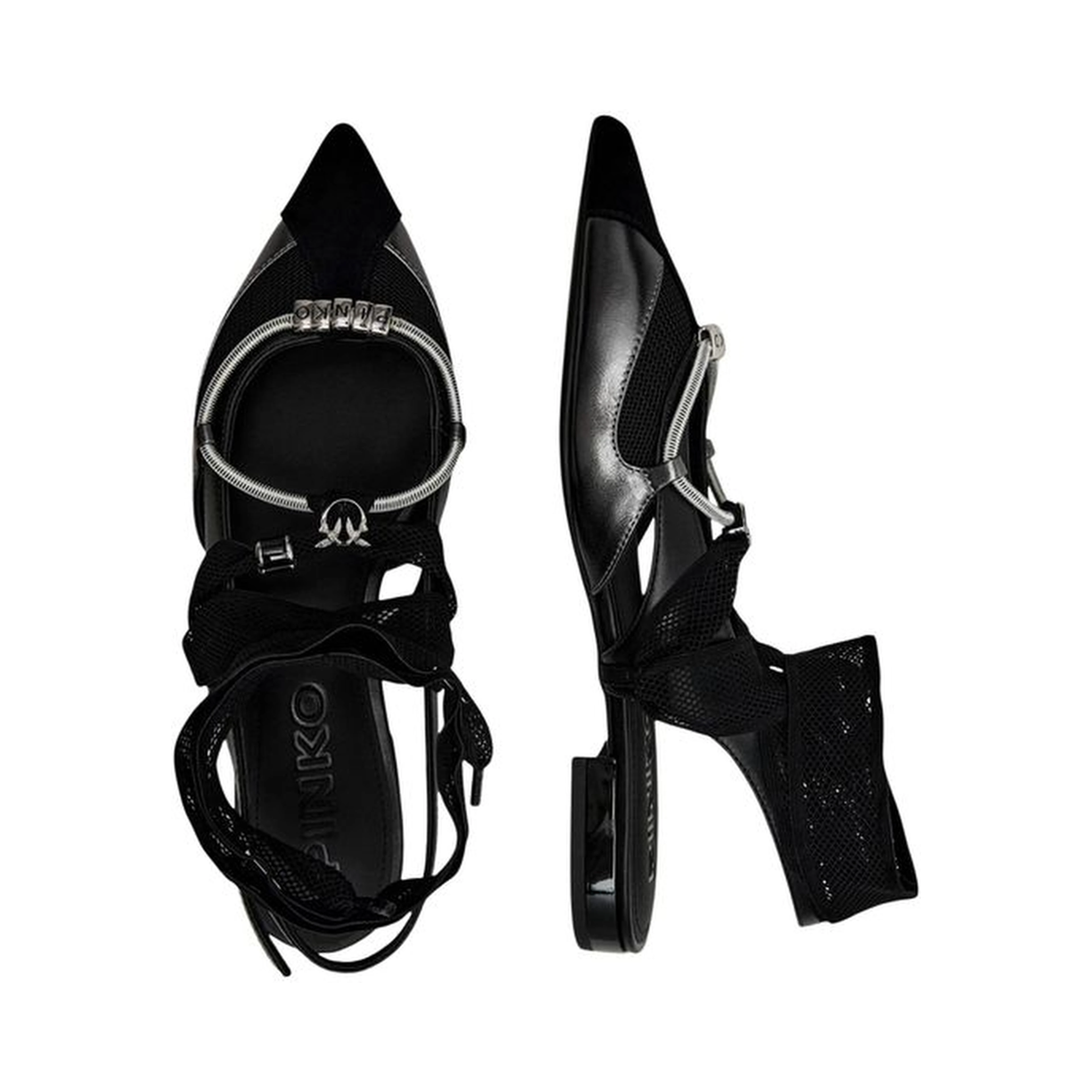 Black Leather Ballet Flats