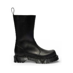 Black Leather Ankle Boots