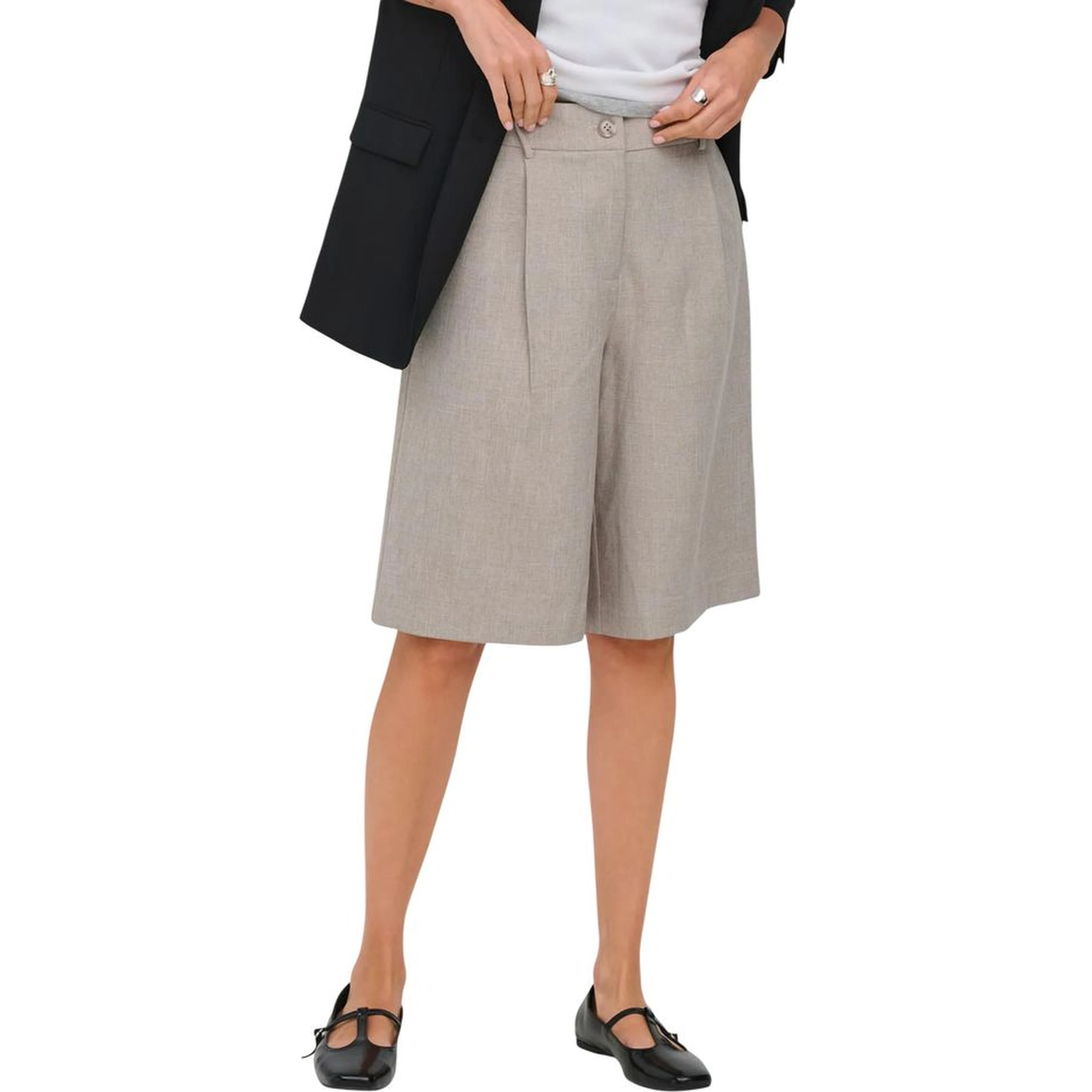 Gray Recycled Polyester Bermuda Shorts
