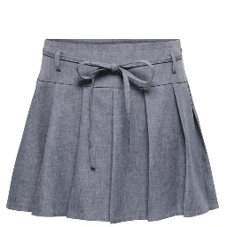 Gray Recycled Polyester Mini Skirt