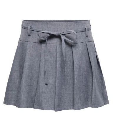 Gray Recycled Polyester Mini Skirt