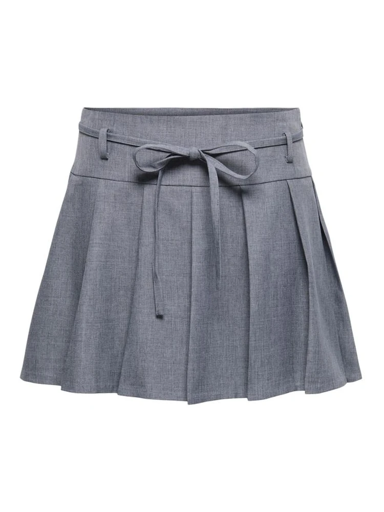 Gray Recycled Polyester Mini Skirt